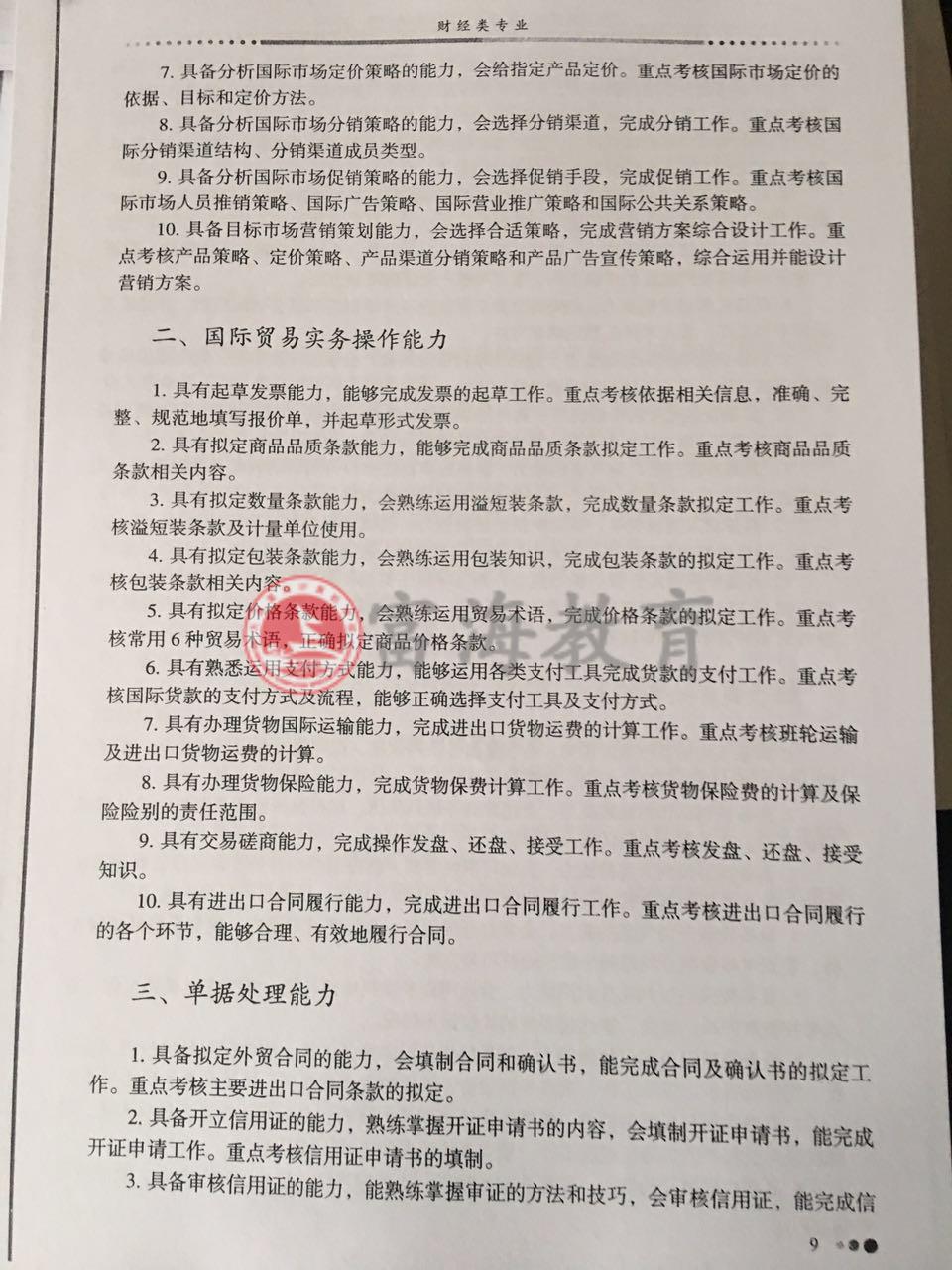 2017年辽宁专升本国际贸易专业考试纲要（试行）8