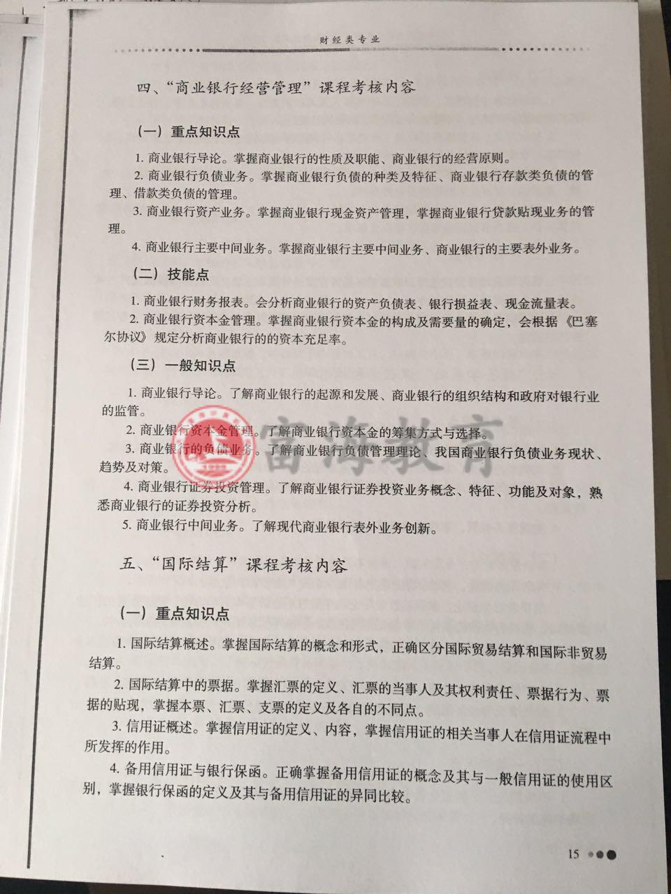 2017年辽宁专升本国际贸易专业考试纲要（试行）11